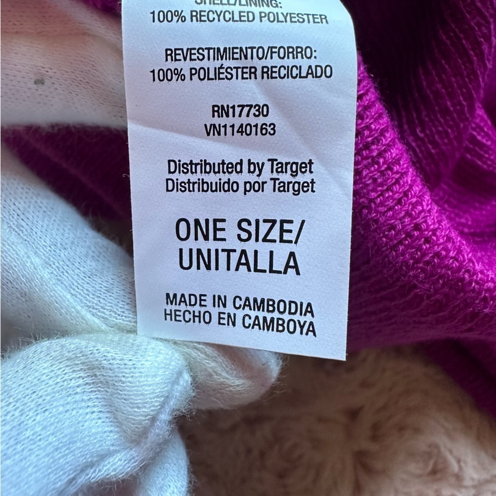 NWT Cat & Jack Purple Beanie 2pcs One Size - Picture 2 of 2